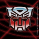 Transformers: autobots sur fond radar rouge